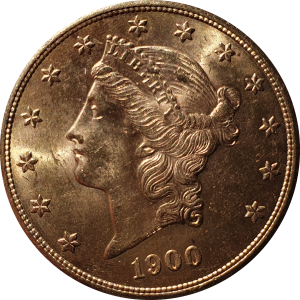 20 usd goud 1900