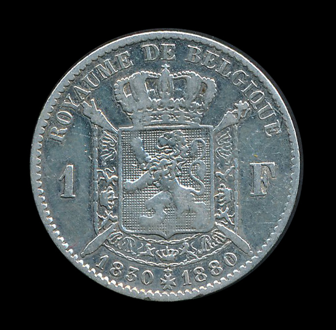 belgie 1 franc zilver 1830 1880