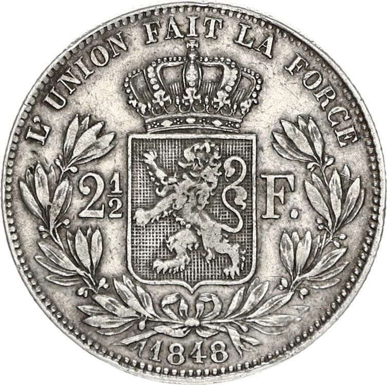 belgie 2,5 franc zilver leopold I