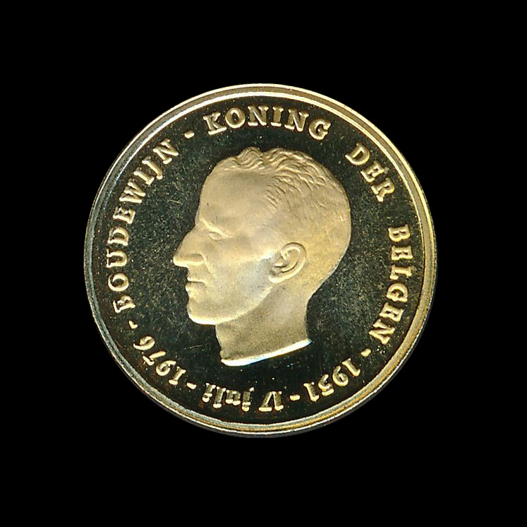 belgie goud b boudewijn koning der belgen 1976