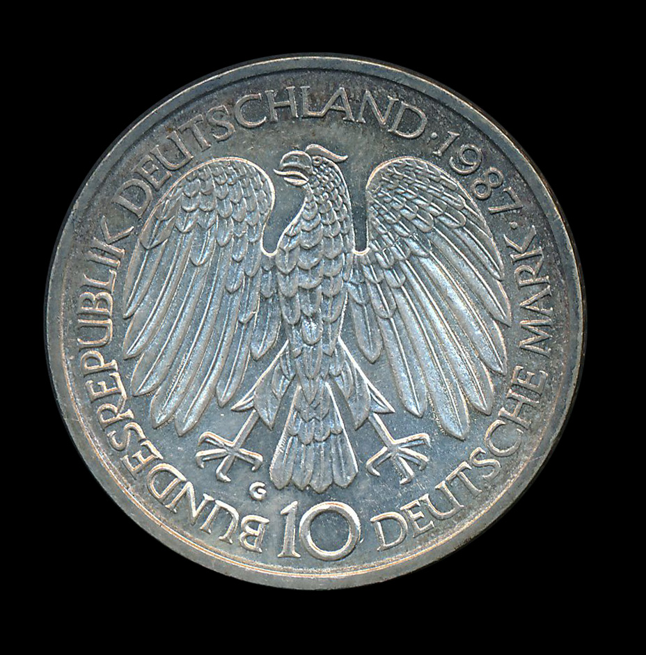 duitsland 10 mark zilver 1987