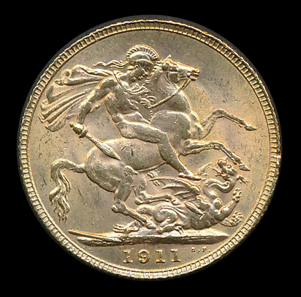 engeland goud pound 1911