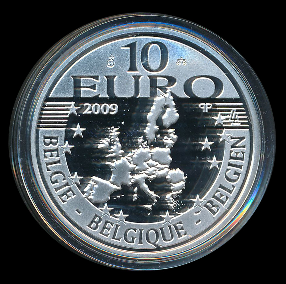 euro ecu 10 zilver belgie 2009