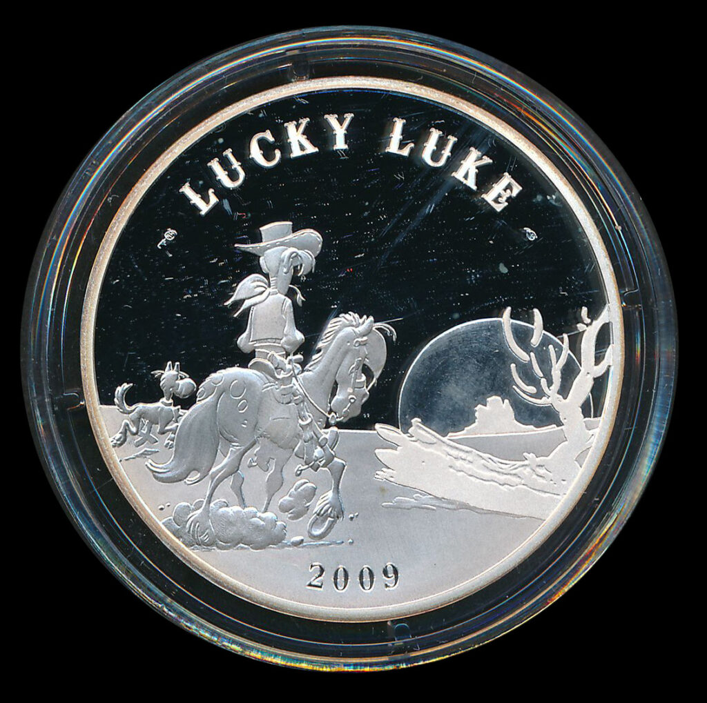 euro ecu zilver lucky luke 2009