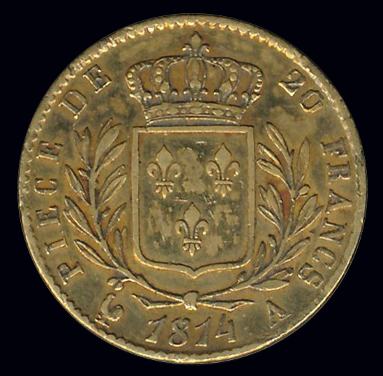 frankrijk goud 20 franc 1814