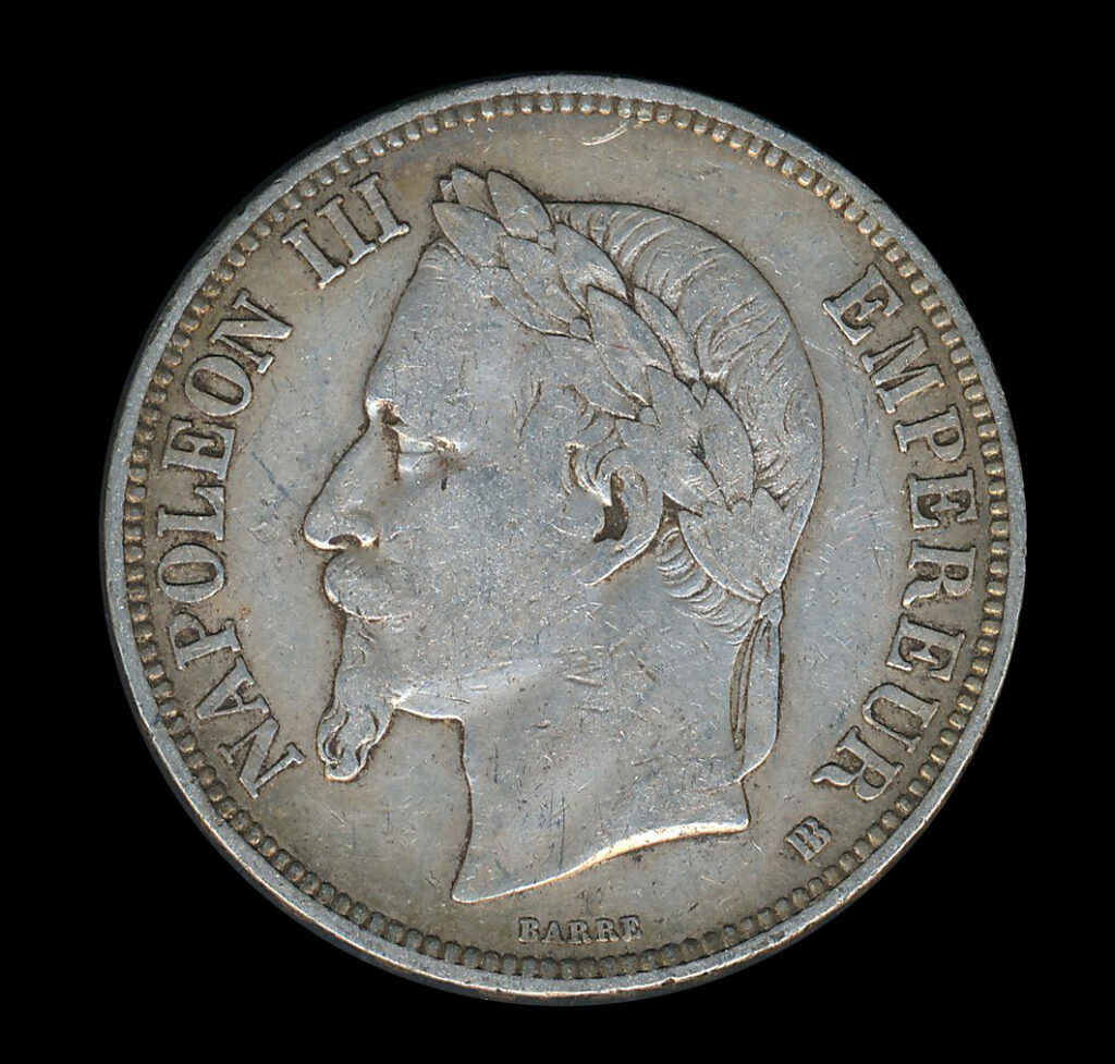 frankrijk zilver franc 5 napoleon III