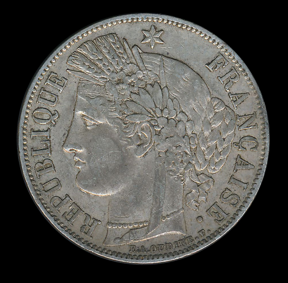 frankrijk zilver franc 5 republique francaise