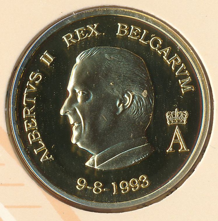 9 8 1993 albertus II rex belgarum goud