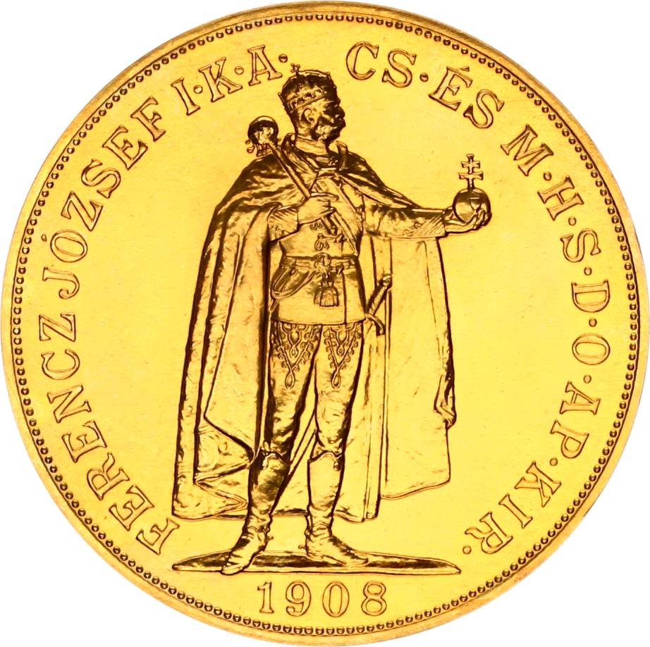 Goud 100 Korona Magyar Ferencz Jozsef 1908