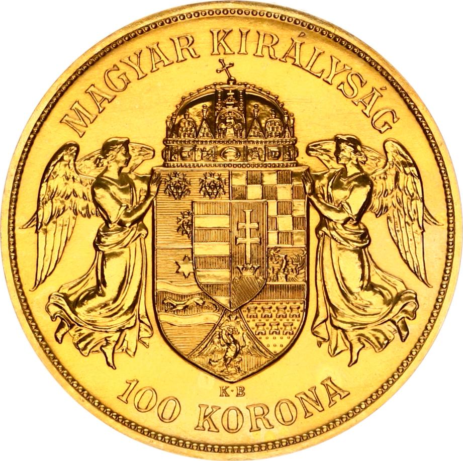 Goud 100 Korona Magyar Ferencz Jozsef Kiralysag