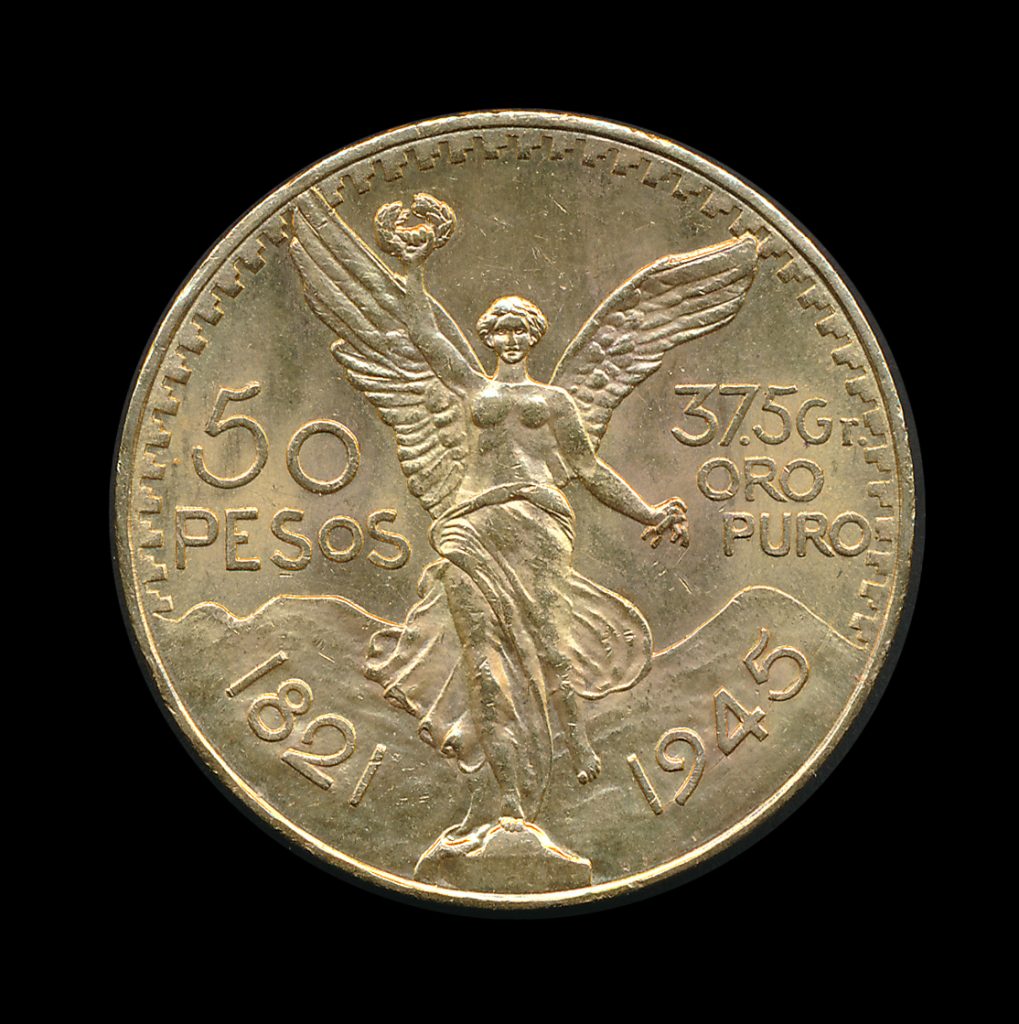 Mexico1821-1945 50pesos oro puro