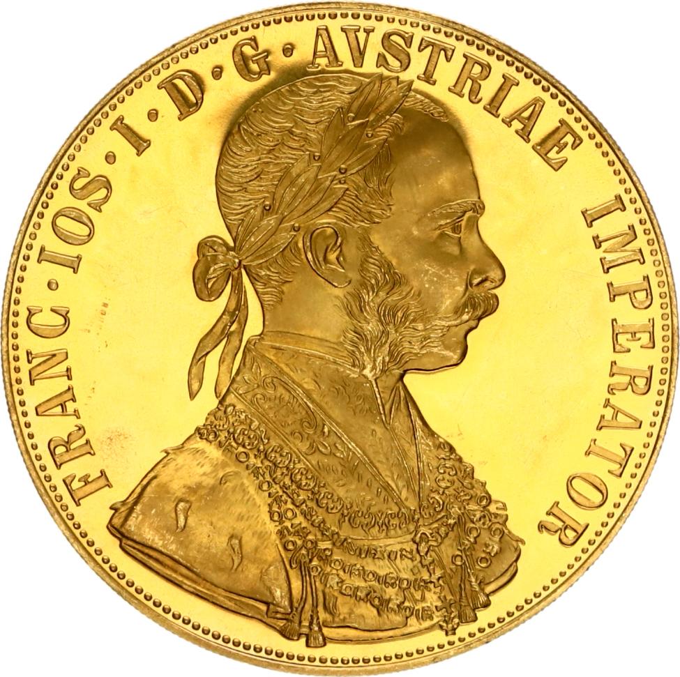 100 corona 4 dukaat 1915 goud oostenrijk 